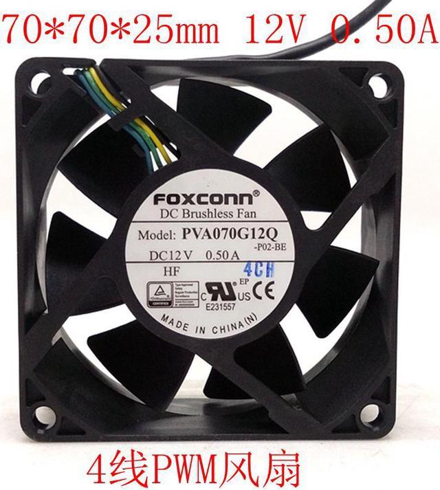 Foxconn 7025 12V CPU chassis power fan PVA070G12Q 7cm PWM