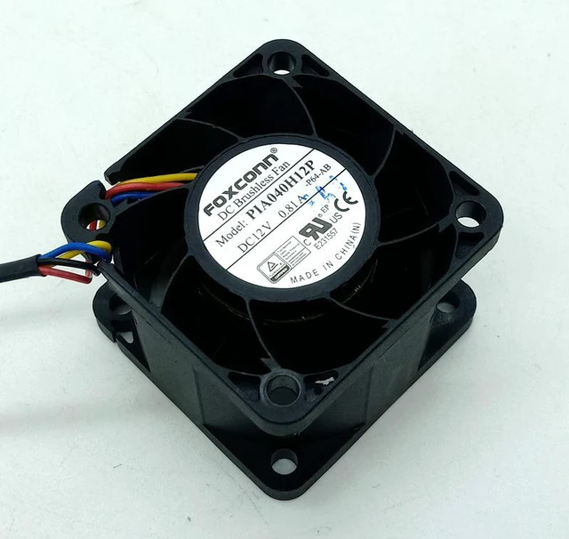 Alt view image 5 of 6 - Foxconn 4028 12V double ball high speed PIA040H12P 4cm computer chassis power supply PWM fan