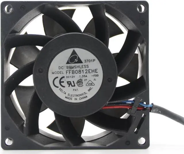 Main image of Delta FFB0812EHE-F00 DC 12V 1.35A 8CM 8038 fan with large air volume cooling fan 5700RPM