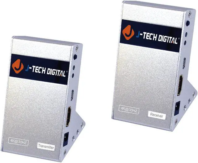 Main image of J-Tech Digital Wireless HDMI Extender Zero Latency 30M (100ft) 4K@30Hz HDCP 1.4 with CEC Function for Gaming, Live TV and Desktop Computer [JTECH-WEX-60GA]