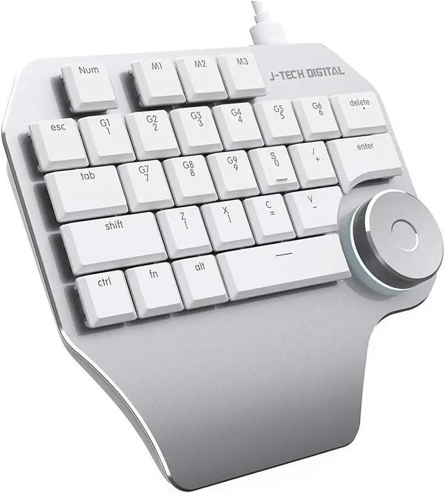 Main image of J-Tech Digital Mechanical Designer Keyboard (K610) (White Keyboard)