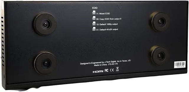 Alt view image 5 of 7 - J-Tech Digital JTD4KSP0108 Premium Quality Ultra HD 4K 60HZ 1x8 HDMI Splitter High Resolutions Up To 4Kx2K 36-Bit Deep Color