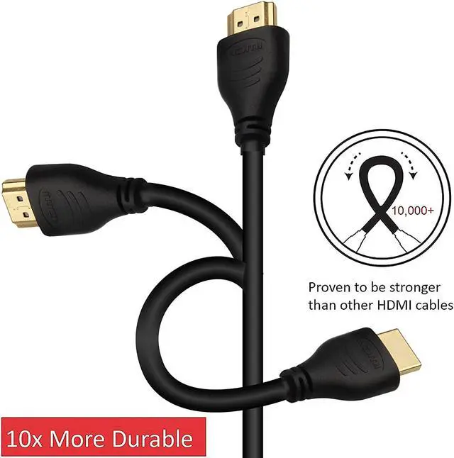 Alt view image 3 of 5 - J-Tech Digital HDMI 2.0 Cable 3ft Supporting Ultra High Speed (2-Pack)