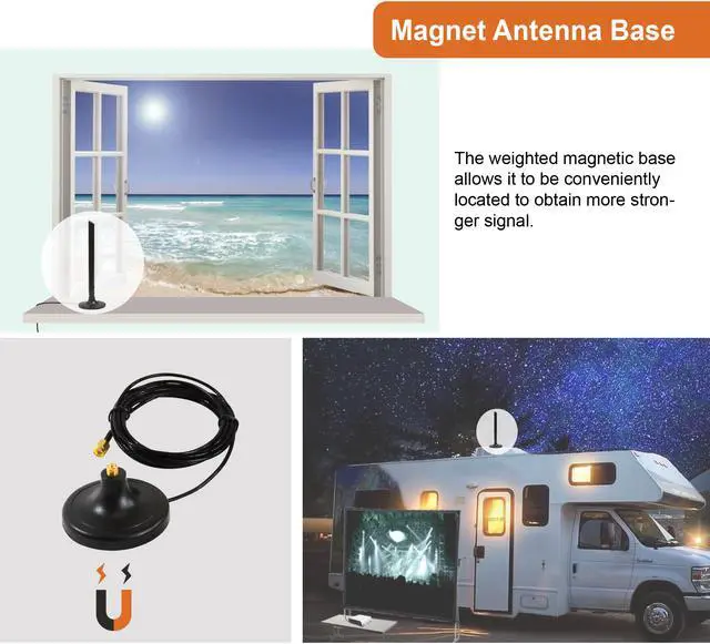 Alt view image 3 of 4 - J-Tech Digital 10ft Magnetic Antenna Base and Extension Cord [JTECH-WEX-3MC]