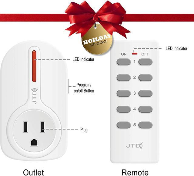 Wireless Remote Control Plug Outlet With Remote On Off Switch (5