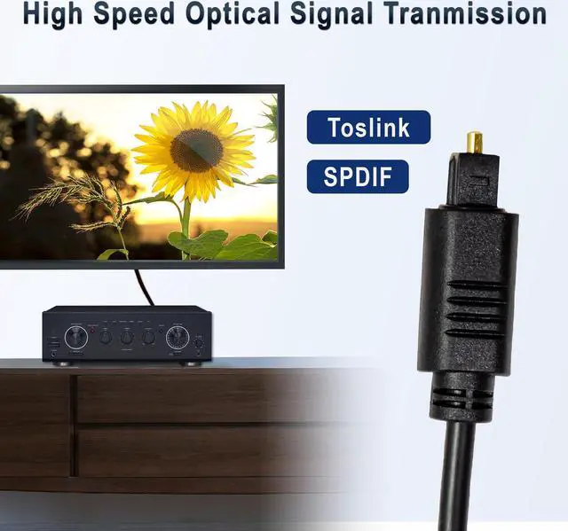 Alt view image 4 of 7 - J-Tech Digital JTECH-SP6FB 90 Degree Toslink SPDIF Optical Audio Cable 6 FT