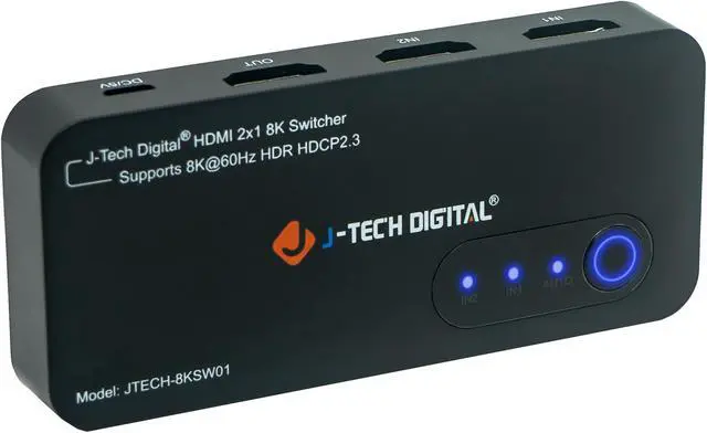 Main image of J-Tech Digital JTECH-8KSW01 2x1 HDMI 2.1 Switch