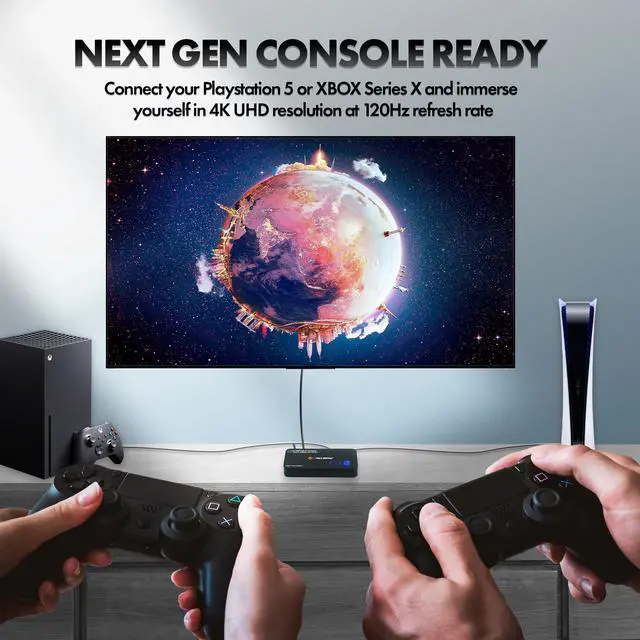 Alt view image 6 of 7 - J-Tech Digital JTECH-8KSW01 2x1 HDMI 2.1 Switch