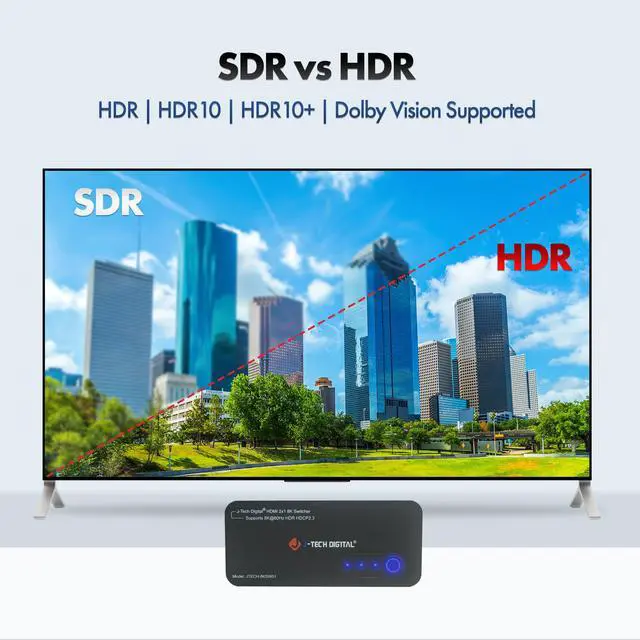 Alt view image 4 of 7 - J-Tech Digital JTECH-8KSW01 2x1 HDMI 2.1 Switch