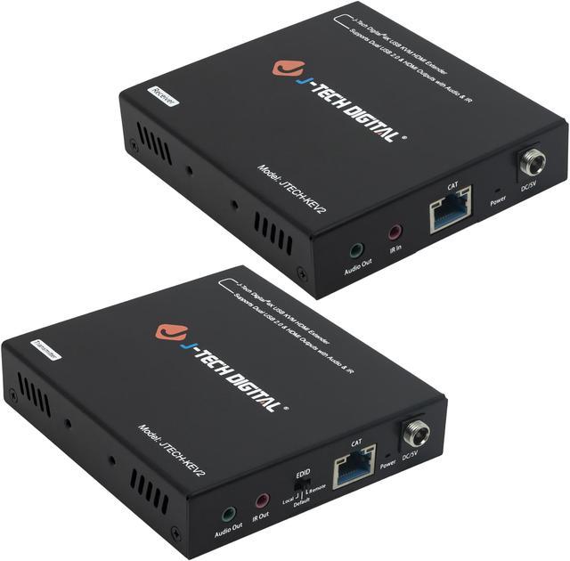 J-Tech Digital USB KVM and 4K HDMI Extender over Cat6/6a/7