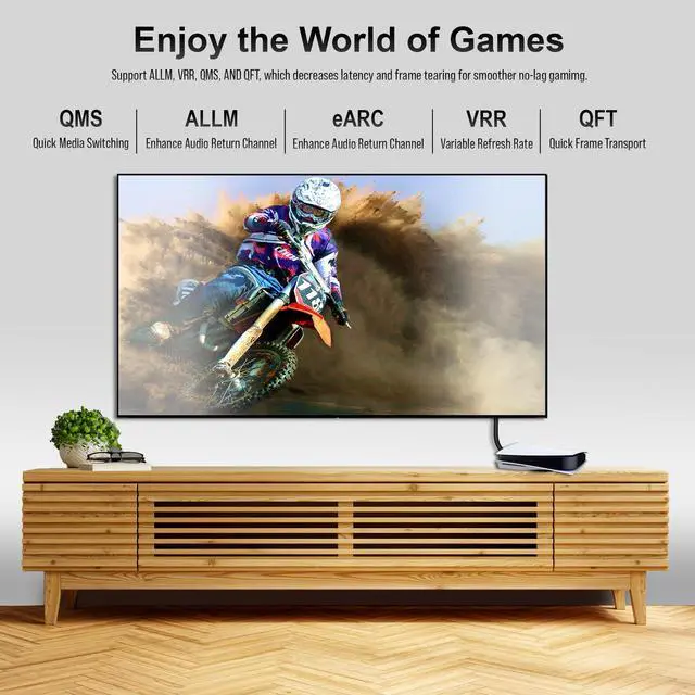 Alt view image 5 of 6 - 8K HDMI 2.1 Cable | 1Ft. 48Gbps [3-Pack] By J-Tech Digital