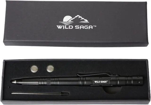 Alt view image 5 of 5 - J-Tech Digital Wild Saga Tactical Pen 4 in 1 Multi-functional Aluminum Pen Military Pen with LED Flashlight, Glass Breaker & Bottle Opener