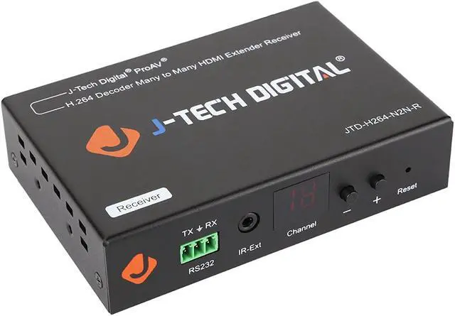 Main image of J-Tech Digital H.264 HDMI Video Decoder/Extender/Matrix Over Ethernet, with RS232 passthrough, IR Routing (Receiver/Decoder) [JTD-H264-N2N-R]