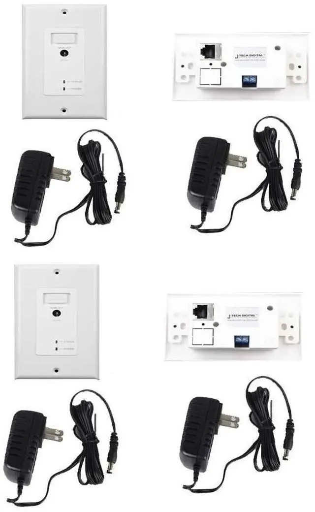 Alt view image 7 of 15 - J-Tech Digital 1x4 HDMI Extender Splitter Combo Over Cat5e/Cat6 cable up to 164 feet (50 meters) at 1080P with Local Loop out and Bi-directional IR control (JTDHDEX1x4)
