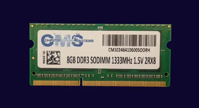 Alt view image 4 of 4 - 1x8GB 204PIN DDR3 SODIMM 10600 2RX8