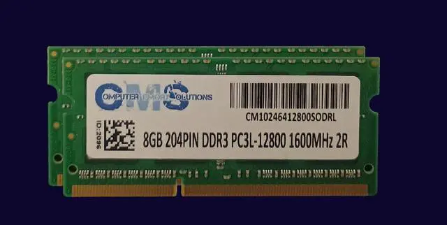 Alt view image 4 of 4 - 2X8GB 204PIN DDR3 SO PC12800 1.35V 1600MHZ 2RX8