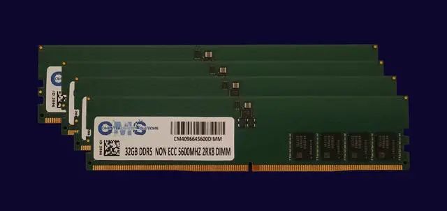 Alt view image 4 of 4 - 4X32GB 288-Pin DDR5 1rx8 1.1v DIMM 5600 PC5-44800 (DDR5-5600)