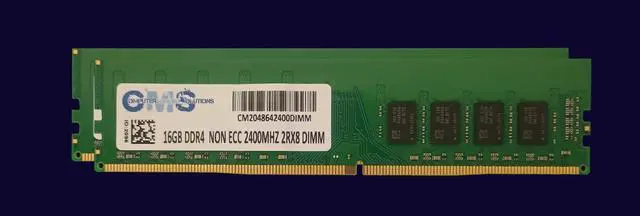 Alt view image 3 of 3 - 2X16GB DDR4 NON ECC 2400MHZ DIMM 1RX8, 2RX8