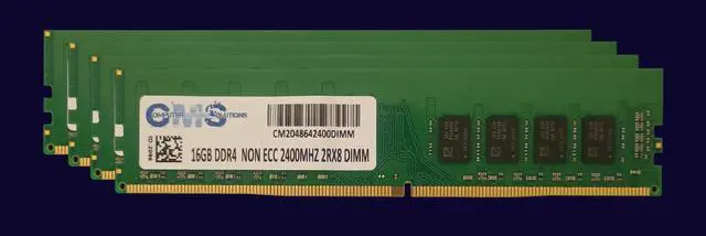 Alt view image 3 of 3 - 4X16GB DDR4 NON ECC 2400MHZ DIMM 1RX8, 2RX8