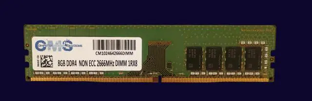 Alt view image 3 of 3 - 1X8GB DDR4 NON ECC 2666MHZ DIMM 1RX8, 2RX8
