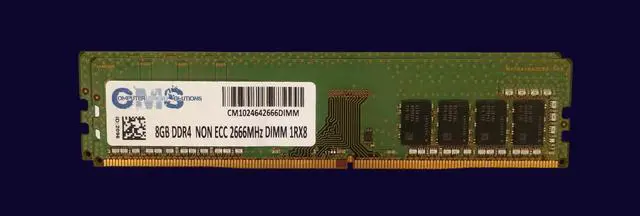 Alt view image 3 of 3 - 2X8GB DDR4 NON ECC 2666MHZ DIMM 1RX8, 2RX8