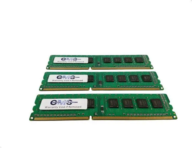 Alt view image 2 of 5 - CMS 6GB (3x2GB) DDR3 10600 1333MHZ ECC NON REGISTERED DIMM Memory Ram Upgrade Compatible with HP/Compaq® Workstation Z600 DDR3 ECC UNBUFF For Server Only - B75