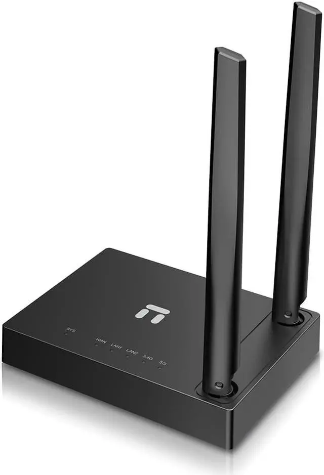 Alt view image 2 of 5 - AC1200 Wireless Dual Band Router, Compact Size 1 WAN 2 LAN, Fast Ethernet Port for home, Smart Antenna with Parental Control (N4)