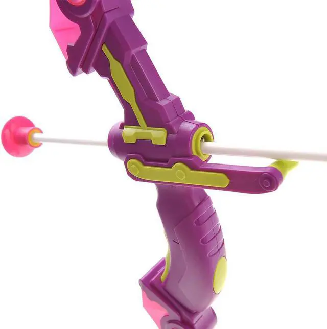Alt view image 4 of 6 - Light Up Bow and Arrow Play Set for Kids, Comes with Quiver, Arrows, and Target - Pink