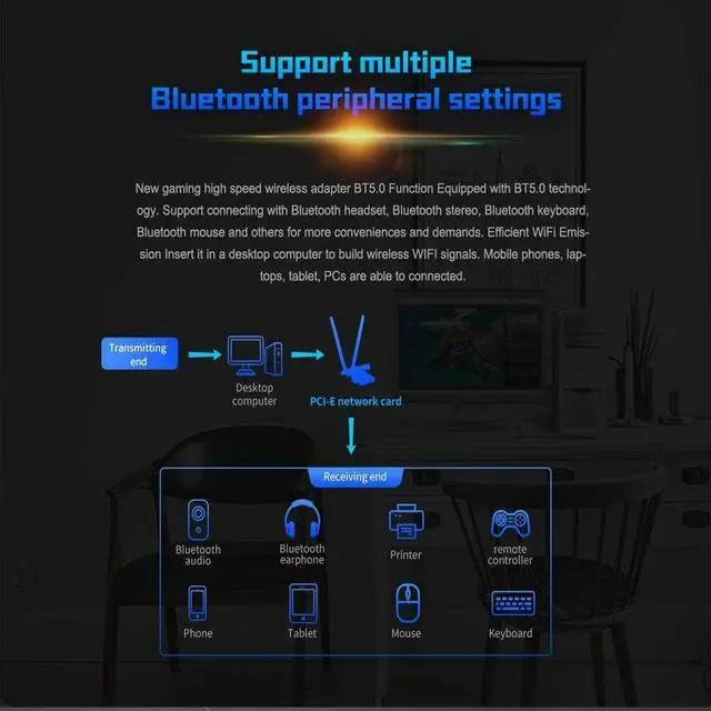 Alt view image 4 of 8 - Netis F1 WiFi 6 AX200 802.11AX Dual Band PCIe WiFi Card 3000Mbps with Bluetooth 5.0 and Heat Sink | WiFi Card  for PC Desktop, Support Windows10, Linux, Chrome with Standard and Low Profile Bracket