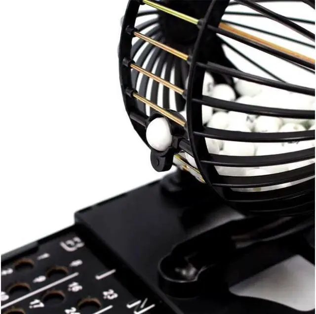 Alt view image 4 of 7 - AZToys 208 Bingo Machine Cage Game Set With Bingo Balls | Classic Metal Cage Includes Bingo Tray and Bingo Cards with Randomize Numbers