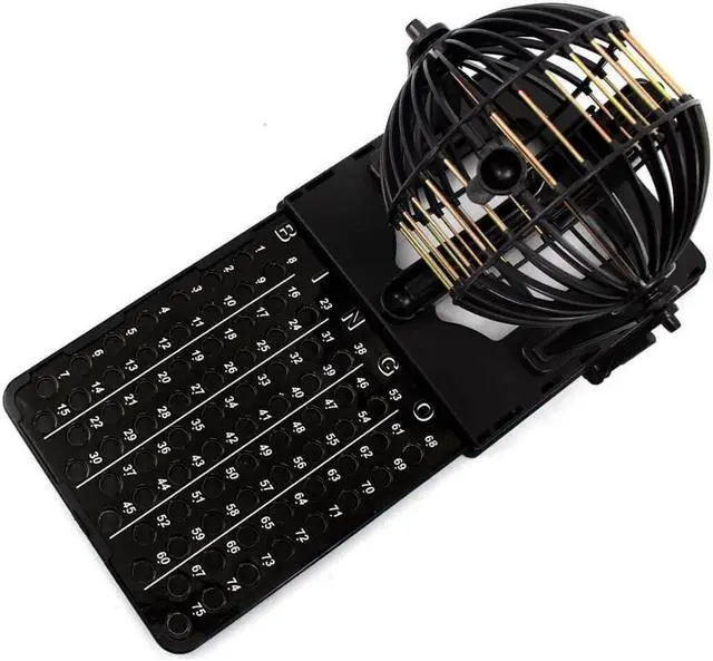 Alt view image 3 of 7 - AZToys 208 Bingo Machine Cage Game Set With Bingo Balls | Classic Metal Cage Includes Bingo Tray and Bingo Cards with Randomize Numbers