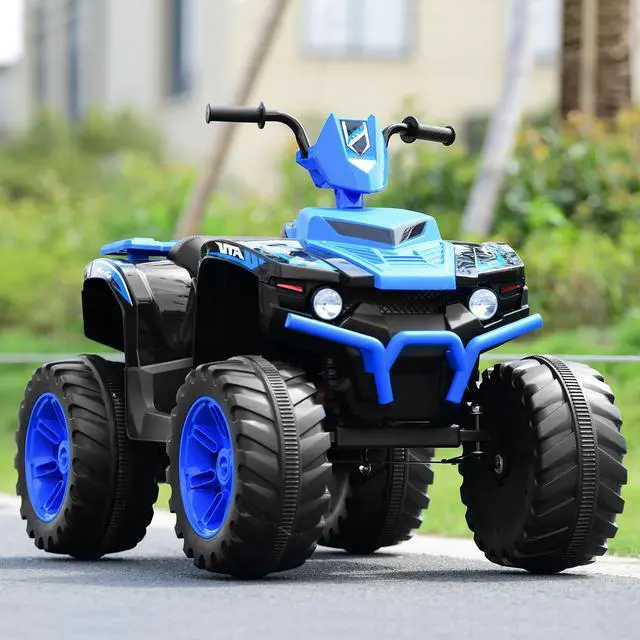 Alt view image 2 of 7 - Costway 12V Kids 4-Wheeler ATV Quad Ride On Car w/ LED Lights Music  USB Navy