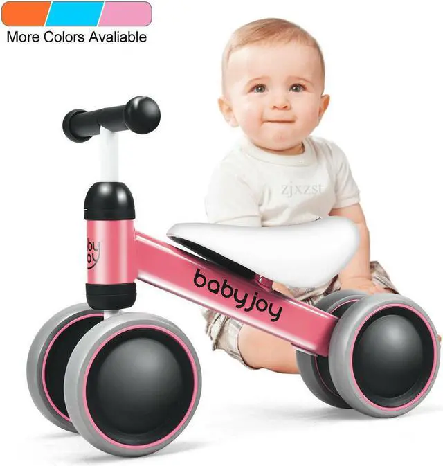 Main image of Babyjoy 4 Wheels Baby Balance Bike Children Walker No-Pedal Toddler Toys Rides Pink