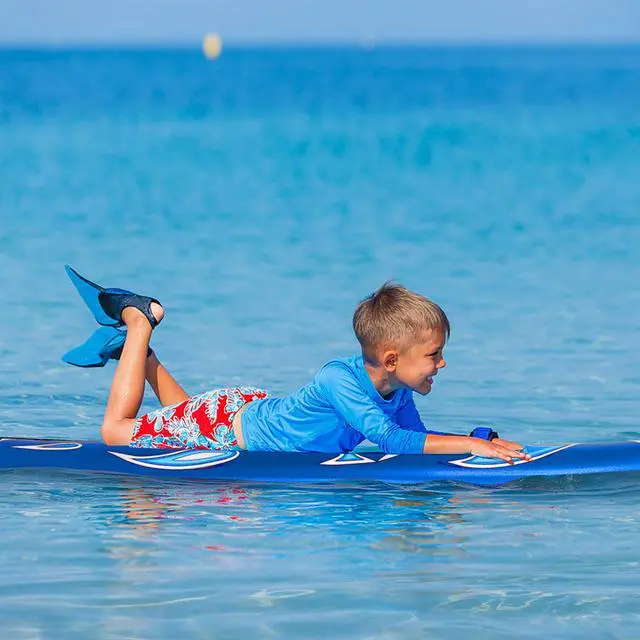Alt view image 3 of 7 - Costway 6' Surfboard Foamie Body Surfing Board W/3  Fins & Leash for Kids Adults White