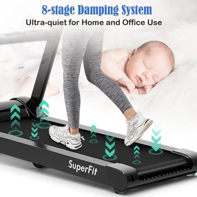 Alt view image 7 of 7 - Goplus 2.25HP Folding Treadmill Running Machine LED Touch Display