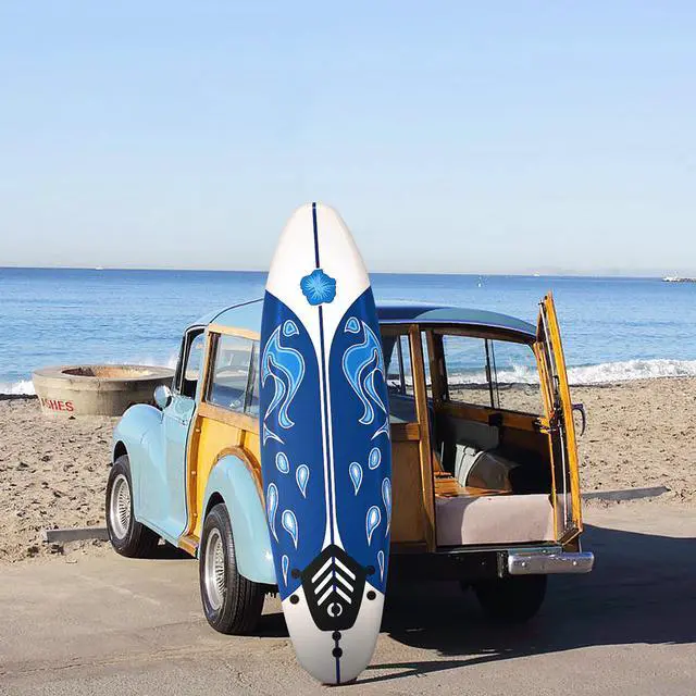 Alt view image 5 of 7 - Costway 6' Surfboard Foamie Body Surfing Board W/3  Fins & Leash for Kids Adults White
