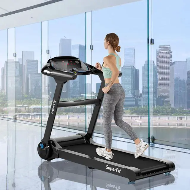 Alt view image 4 of 7 - Goplus 2.25HP Folding Treadmill Running Machine LED Touch Display