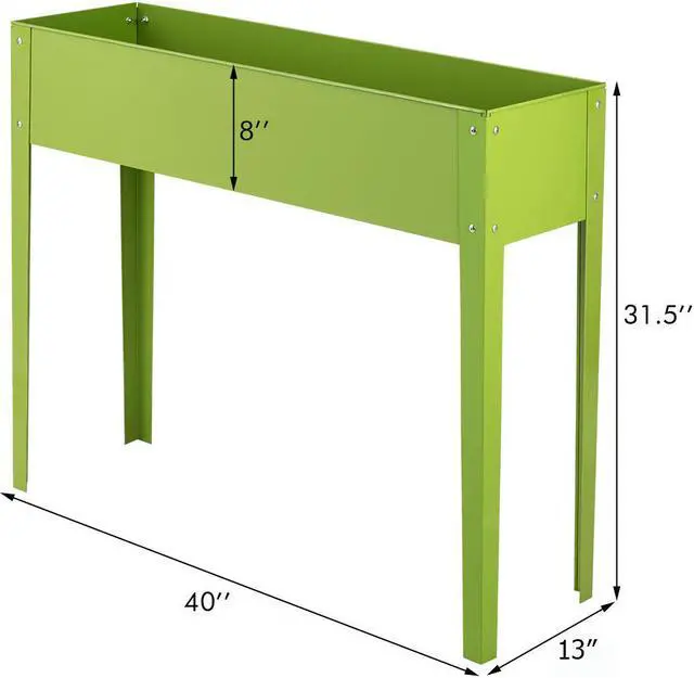 Alt view image 2 of 7 - Costway 40''x12'' Outdoor Elevated Garden Plant Stand Raised Tall Flower Bed
