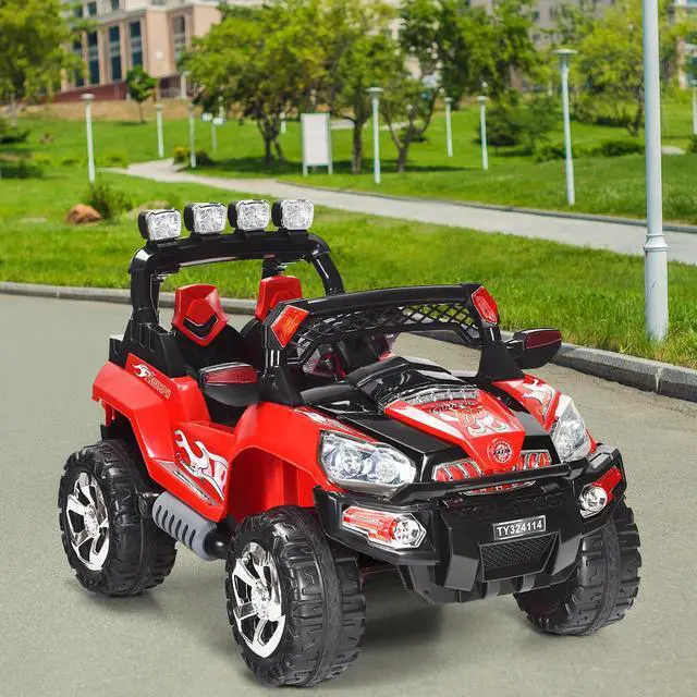 Alt view image 4 of 7 - Costway 12V Kids Ride On Truck Car SUV MP3 RC Remote Control with LED Lights Music