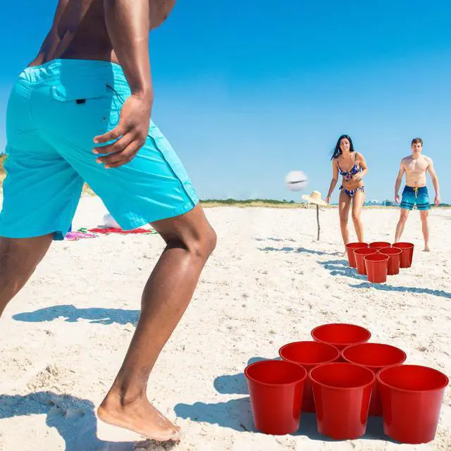 Alt view image 2 of 7 - Costway Yard Pong Giant Pong Game Set Carry Bag Outdoor Backyard Game