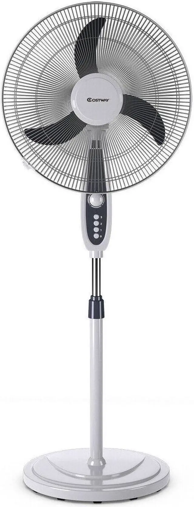 Main image of Costway 18''Pedestal Fan 3-Speed Oscillating Stand Floor Manual Control Timer Swing Head