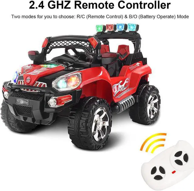 Alt view image 6 of 7 - Costway 12V Kids Ride On Truck Car SUV MP3 RC Remote Control with LED Lights Music