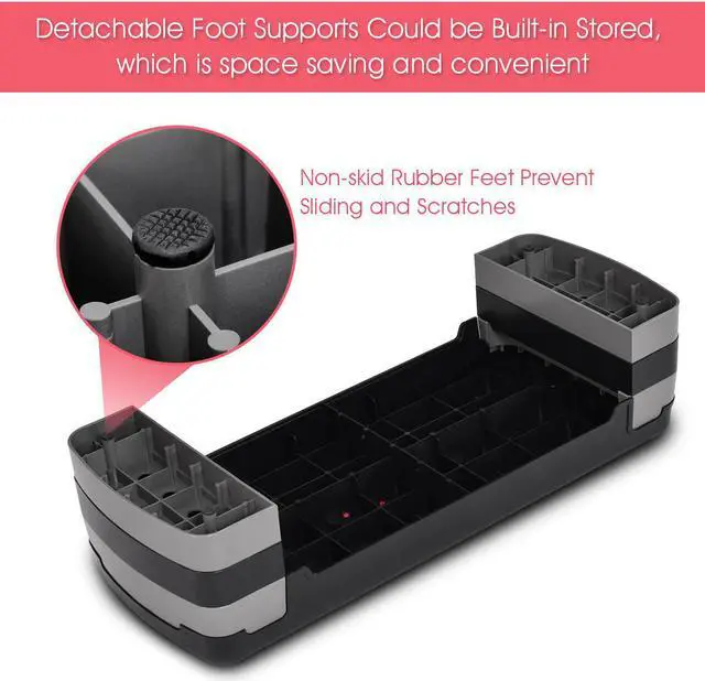 Alt view image 4 of 5 - Goplus 31'' Fitness Aerobic Step Adjust 4" - 6" - 8" Exercise Stepper w/Risers