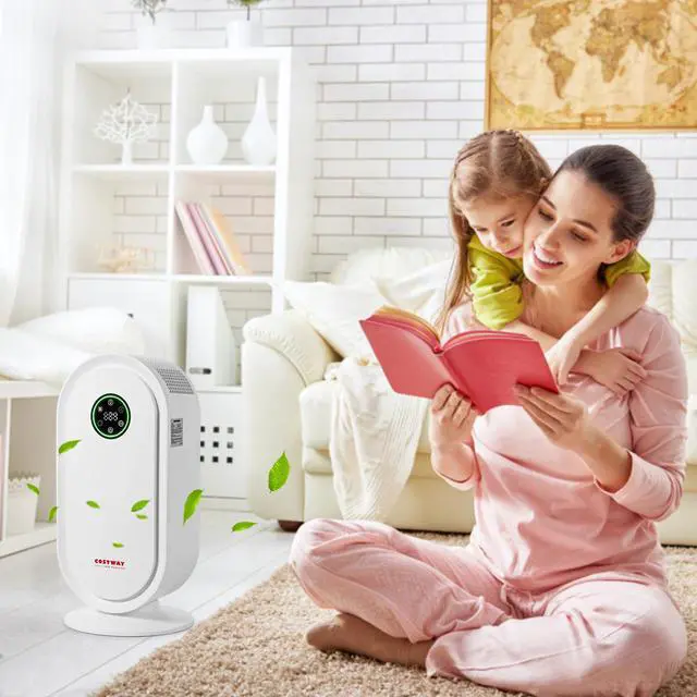 Alt view image 2 of 7 - Costway Air Purifier True HEPA Filter Activated Carbon Filter
