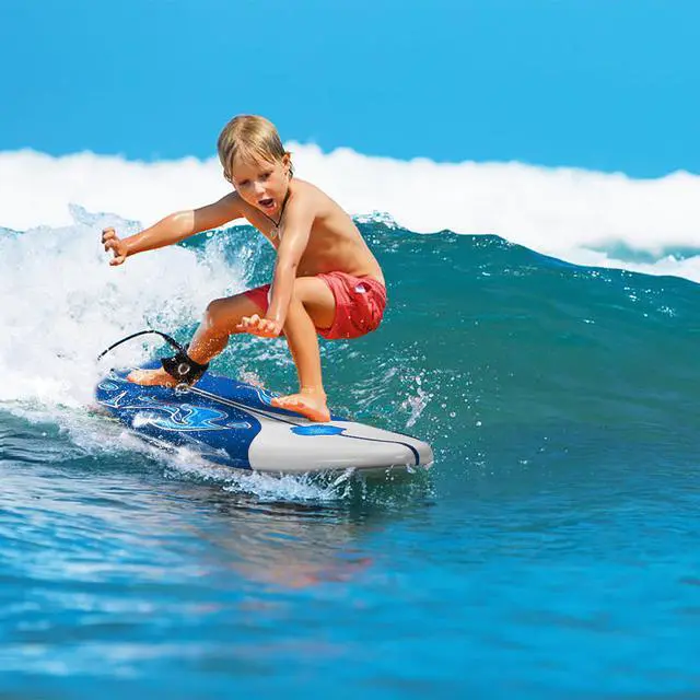 Alt view image 2 of 7 - Costway 6' Surfboard Foamie Body Surfing Board W/3  Fins & Leash for Kids Adults White