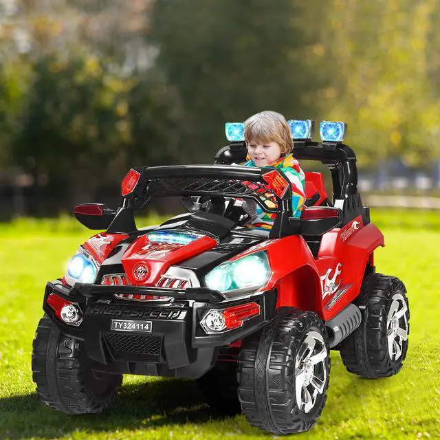 Alt view image 2 of 7 - Costway 12V Kids Ride On Truck Car SUV MP3 RC Remote Control with LED Lights Music