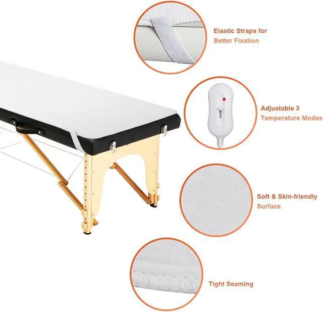 Alt view image 7 of 7 - Costway Digital Massage Table Warmer Warming Pad