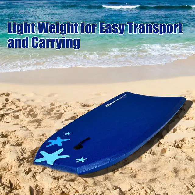 Alt view image 5 of 7 - Goplus 41'' Lightweight Super Bodyboard Surfing W/Leash EPS Core Boarding IXPE Starfish