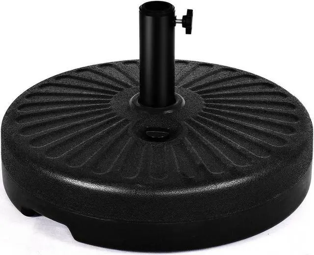 Main image of Costway 20'' Round 23L Water Filled Umbrella Base Stand Self-filled Patio Furniture Black