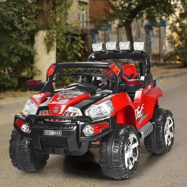 Alt view image 5 of 7 - Costway 12V Kids Ride On Truck Car SUV MP3 RC Remote Control with LED Lights Music
